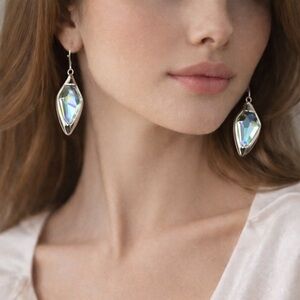 Robert Lee Morris Gold and Silver Crystal Earrings